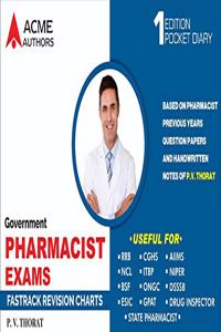 Govt.Pharmacist Exams Fastrack Revision Charts for last min. revision of all Govt.Pharmacist exams by P.V.THORAT