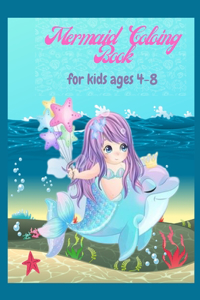 Mermaid Coloring book for kids ages 4-8