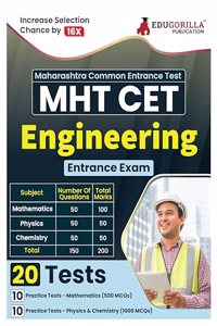 MHT CET Engineering Exam 2023 - Mathematics, Physics and Chemistry (PCM Group) - 20 Mock Tests (1500 Solved Questions) with Free Access To Online Tests