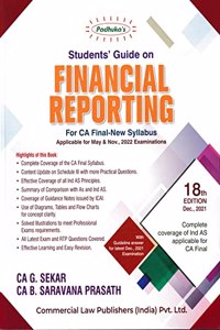 Padhuka's Student's Guide on Financial Reporting For CA Final - New Syllabus - 18/edition, 2022