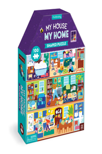 My House, My Home 100 Piece House-Shaped Puzzle