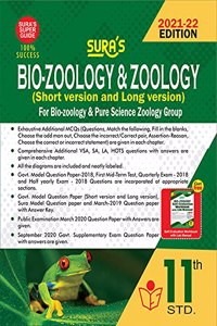 SURA'S 11th STD Bio-Zoology And Zoology Guide (ENGLISH MEDIUM) 2021-22 Edition - based on Samacheer Kalvi Textbook 2021