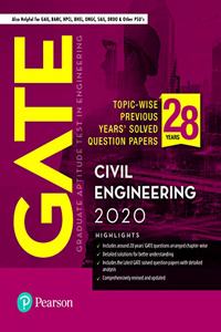 GATE 2020 for Civil Engineering | 28 Previous Years' Solved Question Papers | Also for GAIL, BARC, HPCL | By Pearson