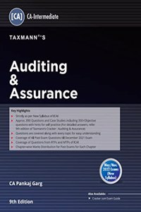 Taxmann's Auditing & Assurance ? Covering the subject matter in a Tabular Format in Simple & Concise Language with 890+ Questions & Case Studies for self-practice | CA Inter | May 2022 Exam [Paperback] CA Pankaj Garg