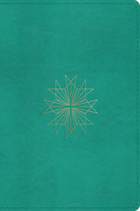 ESV Single Column Journaling Bible (Trutone, Teal, Resplendent Cross Design)