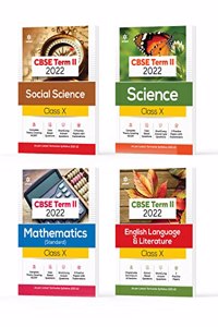 Arihant CBSE Science , Social science , Mathematics (Standard) and English Language & Literature Term 2 Class 10 for 2022 Exam (Cover Theory and MCQs) (Set of 4 Books)