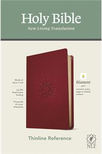 NLT Thinline Reference Bible, Filament Enabled Edition (Red Letter, Leatherlike, Berry)