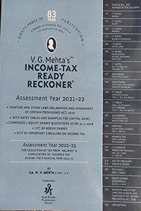 Income Tax Ready Reckoner AY 2021-22 & 2022-2023 (Based on Finance Bill, 2021)