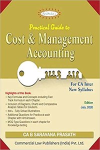 Padhuka's Students' Handbook on Cost and Management Accounting for CA Inter New Syllabus - 4/e, july 2020