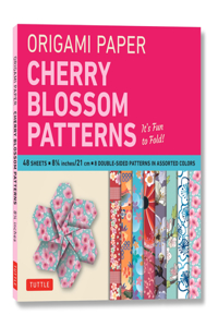 Origami Paper- Cherry Blossom Patterns Large 8 1/4