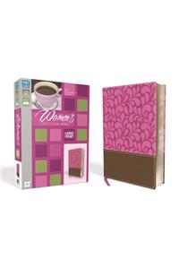 NIV, Women's Devotional Bible, Large Print, Imitation Leather, Brown/Pink