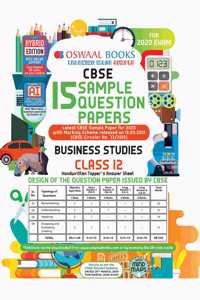 Oswaal CBSE Sample Question Papers Class 12 Business Studies Book (For March 2020 Exam)