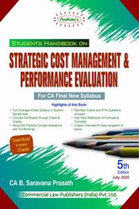 Padhuka's Students' Handbook on Strategic Cost Management & Performance Evaluation for CA Final New Syllabus - 5/e, july 2020