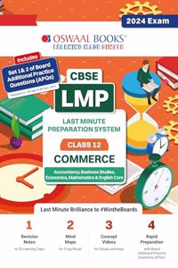 Oswaal CBSE LMP Last Minute Preparation System Class 12 Commerce Stream (Accountancy, Business Studies, Economics, Mathematics & English Core) With Board Additional Practice Questions | Last 30 Days Revision Book For 2024 Board Exams