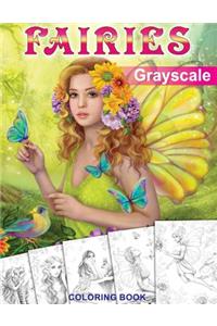 Fairies. GRAYSCALE Coloring Book