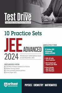 Arihant Test Drive 10 Practice Sets For JEE Advanced 2024 | Latest Syllabus | 1062 Most Probable Questions | 4 Online JEE Advanced Simulators | JEE Advanced Solved Paper 2023 | Rank Predictor, 3 Most Probable Practice Pattern | Problem-Solving Tact