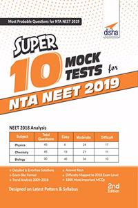 Super 10 Mock Tests for NTA NEET 2019