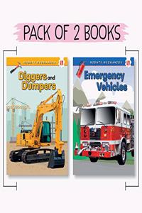 Encyclopedia Pack of 2 Books (Diggers and Dumpers & Emergency Vehicles)