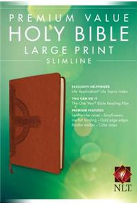 Premium Value Slimline Bible-NLT-Large Print Cross