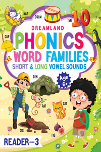 Phonics Reader - 3 (Word Families Short and Long Vowel Sounds) Age 6+