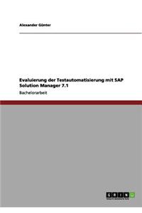 Evaluierung der Testautomatisierung mit SAP Solution Manager 7.1