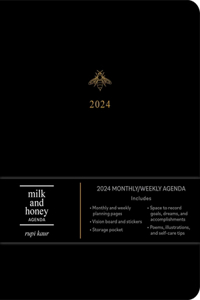 Milk and Honey 12-Month 2024 Monthly/Weekly Agenda Calendar