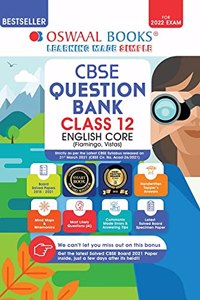 Oswaal CBSE Question Bank Class 12 English Core Book Chapter-wise & Topic-wise Includes Objective Types & MCQ's [Combined & Updated for Term 1 & 2]