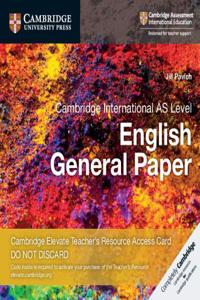 Cambridge International as Level English General Paper Digital Teacher's Resource Access Card