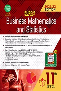 SURA'S 11th STD Business Mathematics and Statistics Guide (ENGLISH MEDIUM) 2021-22 Edition - based on Samacheer Kalvi Textbook 2021