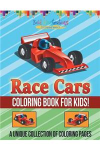 Race Cars Coloring Book For Kids!