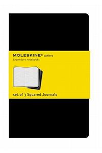 Moleskine Squared Cahier - Black Cover (3 Set)