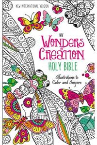 Wonders of Creation Bible-NIV: Illustrations to Color and Inspire