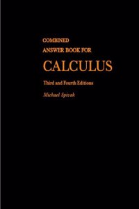 Combined Answer Book For Calculus Third and Fourth Editions