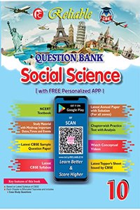 Reliable Question Bank Class 10 Social Science Book Chapterwise & Topicwise Includes Competency Based Questions [CBE] (For 2022 Exam)