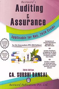 Bestword Auditing & Assurance of 24th Edition for CA (Intermediate-IPC) (Old Syllabus) Applicable for May 2020 Exam