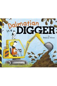 Dalmatian in a Digger