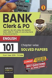 Examcart Latest Bank Clerk & PO English Language Chapter-Wise Solved Paper For all Bank Exams (SBI | IBPS | RRBs | RBI | NABARD )