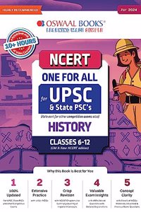 Oswaal NCERT One For All Book for UPSC and State PSCs History Classes 6 to 12 (Old and New NCERT Edition) (For 2024 Exam)