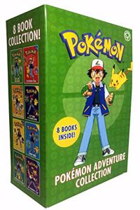 The Official Pokemon Adventure Collection 8 Books Box Set (Ash's Big Challenge, Pokémon Peril, The Orange League, Scyther Vs Charizard, Race to Danger, Show Time!, Power Up Psyduck, The Winner's Cup)