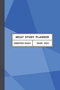 MCAT Study Planner: Undated daily MCAT planner. Use for MCAT study schedule and organizing MCAT prep. Ideal for MCAT practice and studying for the medical entrance exam