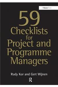 59 Checklists for Project and Programme Managers