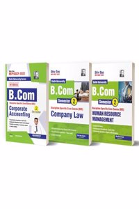 Shivdas BCom Prog Semester 2 Corporate Accounting Company Law Human Resource Management (Pack of 3) Solved 10 years PYQs based on NEP UGCF 2022