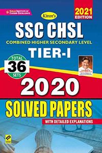 Kiran SSC CHSL Tier I 2020 Solved Papers Total 36 Sets (English Medium)(3253)