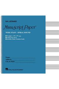 Wide Staff Wirebound Manuscript Paper (Aqua Cover)