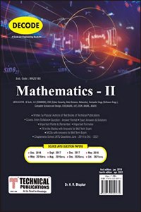 DECODE Mathematics - II for B.Tech. JNTUH R18 (I-II Common - MA201BS)