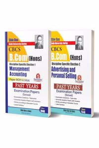 BCom Hons Semester 5 Management Accounting Advertising and Personal Selling (Pack of 2) Solved 10 years PYQs