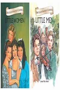 Om Illustrated Classics: Collection of Louisa May Alcott (Set of 2) (Little Women, Little Men)