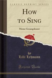 How to Sing