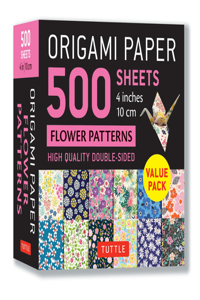 Origami Paper 500 Sheets Flower Patterns 4 (10 CM)