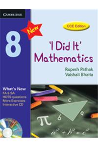 I Did It Mathematics Students Book with CD ROM, Level 8, CCE Edition